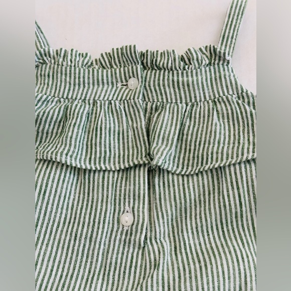 Janie & Jack Baby Striped Linen Sundress in Color Meadow Stripe 18 to 24 mns - Picture 8 of 9